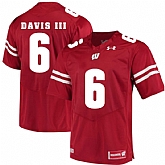 Wisconsin Badgers #6 Danny Davis III Red College Football Jersey DingZhi,baseball caps,new era cap wholesale,wholesale hats