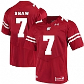 Wisconsin Badgers #7 Bradrick Shaw Red College Football Jersey DingZhi,baseball caps,new era cap wholesale,wholesale hats