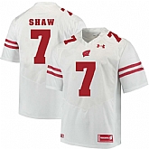 Wisconsin Badgers #7 Bradrick Shaw White College Football Jersey DingZhi,baseball caps,new era cap wholesale,wholesale hats