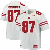 Wisconsin Badgers #87 Quintez Cephus White College Football Jersey DingZhi,baseball caps,new era cap wholesale,wholesale hats