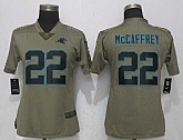 Women Nike Carolina Panthers #22 Christian McCaffrey Olive Salute To Service Limited Jersey,baseball caps,new era cap wholesale,wholesale hats