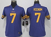 Women Nike Minnesota Vikings #7 Case Keenum Purple Color Rush Limited Jersey,baseball caps,new era cap wholesale,wholesale hats