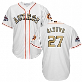 Astros #27 Jose Altuve White 2018 Gold Program Cool Base Jersey,baseball caps,new era cap wholesale,wholesale hats