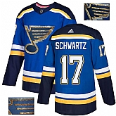 Blues 17 Jaden Schwartz Blue Glittery Edition Adidas Jersey,baseball caps,new era cap wholesale,wholesale hats