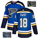 Blues 18 Tony Twist Blue Glittery Edition Adidas Jersey,baseball caps,new era cap wholesale,wholesale hats