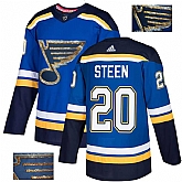 Blues 20 Alexander Steen Blue Glittery Edition Adidas Jersey,baseball caps,new era cap wholesale,wholesale hats