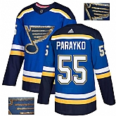 Blues 55 Colton Parayko Blue Glittery Edition Adidas Jersey,baseball caps,new era cap wholesale,wholesale hats