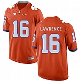 Clemson Tigers 16 Trevor Lawrence Orange College Football Jersey DingZhi,baseball caps,new era cap wholesale,wholesale hats