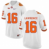 Clemson Tigers 16 Trevor Lawrence White College Football Jersey DingZhi,baseball caps,new era cap wholesale,wholesale hats