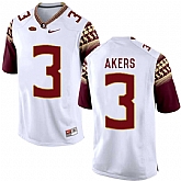 Florida State Seminoles 3 Cam Akers White College Football Jersey DingZhi,baseball caps,new era cap wholesale,wholesale hats