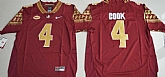 Florida State Seminoles 4 Dalvin Cook Red College Football Jersey,baseball caps,new era cap wholesale,wholesale hats