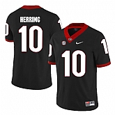Georgia Bulldogs 10 Malik Herring Black College Football Jersey DingZhi,baseball caps,new era cap wholesale,wholesale hats