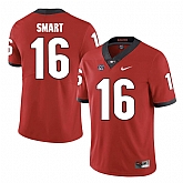 Georgia Bulldogs 16 Kirby Smart Red College Football Jersey DingZhi,baseball caps,new era cap wholesale,wholesale hats