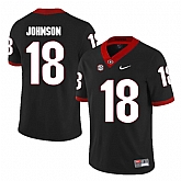 Georgia Bulldogs 18 Netori Johnson Black College Football Jersey DingZhi,baseball caps,new era cap wholesale,wholesale hats