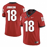 Georgia Bulldogs 18 Netori Johnson Red College Football Jersey DingZhi,baseball caps,new era cap wholesale,wholesale hats