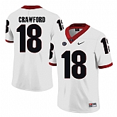 Georgia Bulldogs 18 Ricardo Crawford White College Football Jersey DingZhi,baseball caps,new era cap wholesale,wholesale hats
