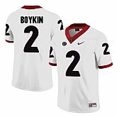 Georgia Bulldogs 2 Brandon Boykin White College Football Jersey DingZhi,baseball caps,new era cap wholesale,wholesale hats