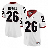 Georgia Bulldogs 26 Tyrique McGhee White College Football Jersey DingZhi,baseball caps,new era cap wholesale,wholesale hats