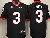 Georgia Bulldogs 3 Roquan Smith Black College Football Jersey,baseball caps,new era cap wholesale,wholesale hats