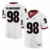 Georgia Bulldogs 98 Rodrigo Blankenship White College Football Jersey DingZhi,baseball caps,new era cap wholesale,wholesale hats