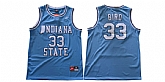 Indiana State Sycamores 33 Larry Bird Blue College Basketball Jersey,baseball caps,new era cap wholesale,wholesale hats