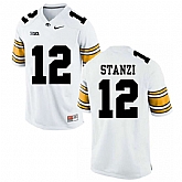 Iowa Hawkeyes 12 Ricky Stanzi White College Football Jersey DingZhi,baseball caps,new era cap wholesale,wholesale hats