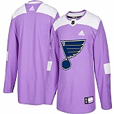Men's Customized St. Louis Blues Purple Adidas Hockey Fights Cancer Practice Jersey,baseball caps,new era cap wholesale,wholesale hats