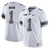 Ohio State Buckeyes 1 Johnnie Dixon White Shadow College Football Jersey DingZhi,baseball caps,new era cap wholesale,wholesale hats