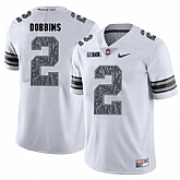 Ohio State Buckeyes 2 J.K. Dobbins White Shadow College Football Jersey DingZhi,baseball caps,new era cap wholesale,wholesale hats