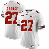 Ohio State Buckeyes 27 Eddie George White College Football Jersey DingZhi,baseball caps,new era cap wholesale,wholesale hats