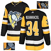 Penguins 34 Tom Kuhnhackl Black Glittery Edition Adidas Jersey,baseball caps,new era cap wholesale,wholesale hats