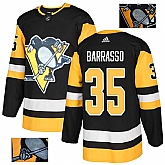 Penguins 35 Tom Barrasso Black Glittery Edition Adidas Jersey,baseball caps,new era cap wholesale,wholesale hats