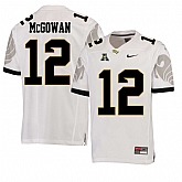 UCF Knights 12 Taj McGowan White College Football Jersey DingZhi,baseball caps,new era cap wholesale,wholesale hats