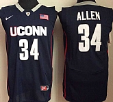 UConn Huskies 34 Ray Allen Navy College Basketball Jersey,baseball caps,new era cap wholesale,wholesale hats