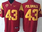 USC Trojans 43 Troy Polamalu Red College Football Jersey,baseball caps,new era cap wholesale,wholesale hats