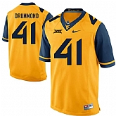 West Virginia Mountaineers 41 Elijah Drummond Gold College Football Jersey DingZhi,baseball caps,new era cap wholesale,wholesale hats