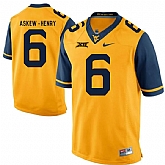 West Virginia Mountaineers 6 Dravon Askew-Henry Gold College Football Jersey DingZhi,baseball caps,new era cap wholesale,wholesale hats