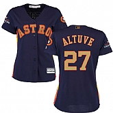 Women Astros #27 Jose Altuve Navy 2018 Gold Program Cool Base Jersey,baseball caps,new era cap wholesale,wholesale hats