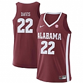 Alabama Crimson Tide 22 Ar'mond Davis Red College Basketball Jersey Dzhi,baseball caps,new era cap wholesale,wholesale hats