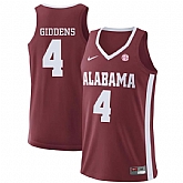 Alabama Crimson Tide 4 Daniel Giddens Red College Basketball Jersey Dzhi,baseball caps,new era cap wholesale,wholesale hats