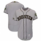 Astros Blank Gray 2018 Memorial Day Flexbase Jersey,baseball caps,new era cap wholesale,wholesale hats