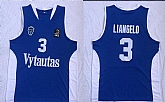 BC Prienai 3 Liangelo Ball Blue Basketball Stitched NBA Jersey,baseball caps,new era cap wholesale,wholesale hats
