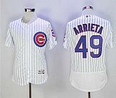 Cubs 49 Jake Arrieta White Flexbase Baseball Jerseys,baseball caps,new era cap wholesale,wholesale hats