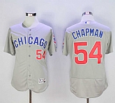 Cubs 54 Aroldis Chapman Gray Flexbase Baseball Jerseys,baseball caps,new era cap wholesale,wholesale hats