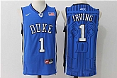 Duke Blue Devils 1 Kyrie Irving Blue College Basketball Jersey,baseball caps,new era cap wholesale,wholesale hats