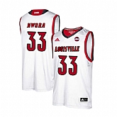 Louisville Cardinals 33 Jordan Nwora White College Basketball Jersey Dzhi,baseball caps,new era cap wholesale,wholesale hats