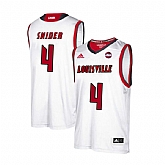 Louisville Cardinals 4 Quentin Snider White College Basketball Jersey Dzhi,baseball caps,new era cap wholesale,wholesale hats