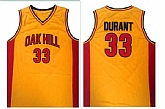 Oak Hill 33 Kevin Durant Yellow High School Basketball Stitched NBA Jersey,baseball caps,new era cap wholesale,wholesale hats