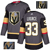 Vegas Golden Knights 33 Maxime Lagace Gray With Special Glittery Logo Adidas Jersey,baseball caps,new era cap wholesale,wholesale hats