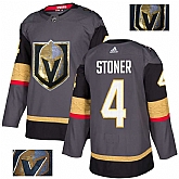 Vegas Golden Knights 4 Clayton Stoner Gray With Special Glittery Logo Adidas Jersey,baseball caps,new era cap wholesale,wholesale hats